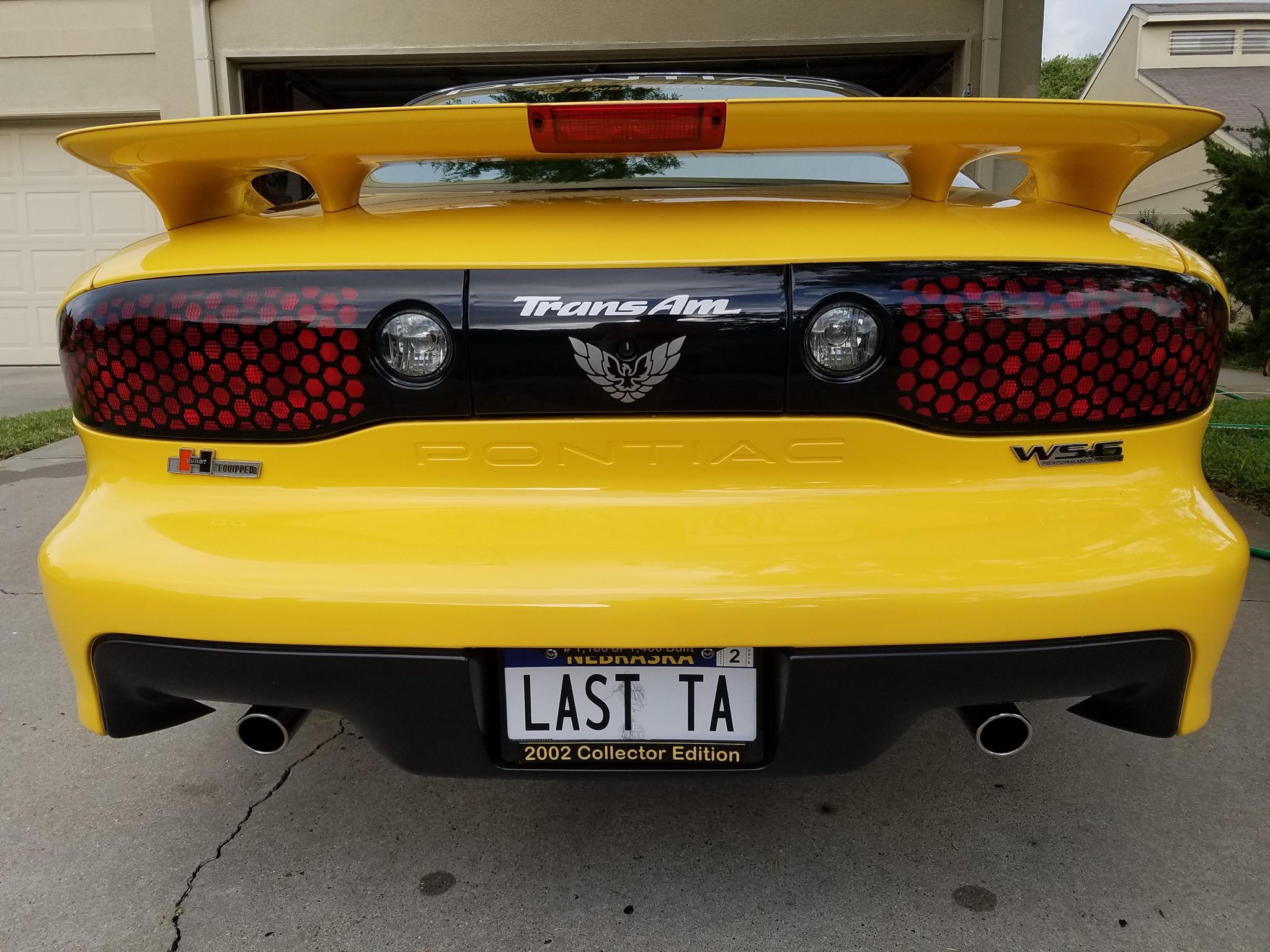 trans am license plate cover